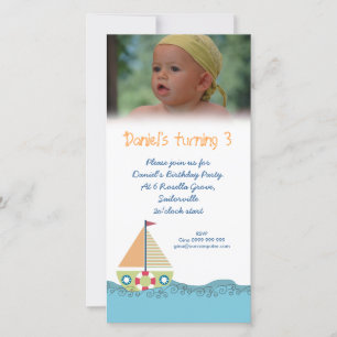 Tarjeta fotográfica de la fiesta de cumpleaños de