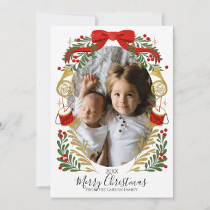 Tarjeta fotográfica de la guerra musical de navida