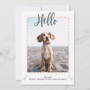 Tarjeta fotográfica de la Invitación de adopción d