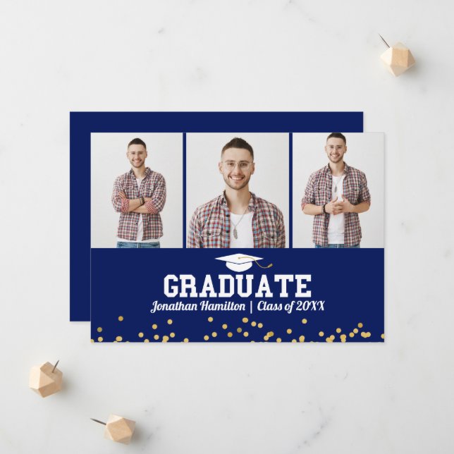 Tarjeta fotográfica de la Invitación de graduación (Anverso/Reverso In Situ)