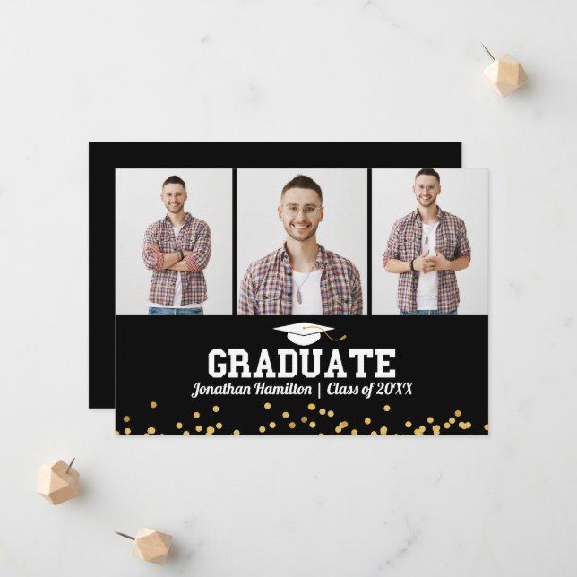 Tarjeta fotográfica de la Invitación de graduación (Anverso/Reverso In Situ)