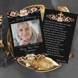 Tarjeta fotográfica de la oración conmemorativa de