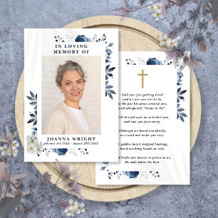Tarjeta fotográfica de la oración del funeral de l