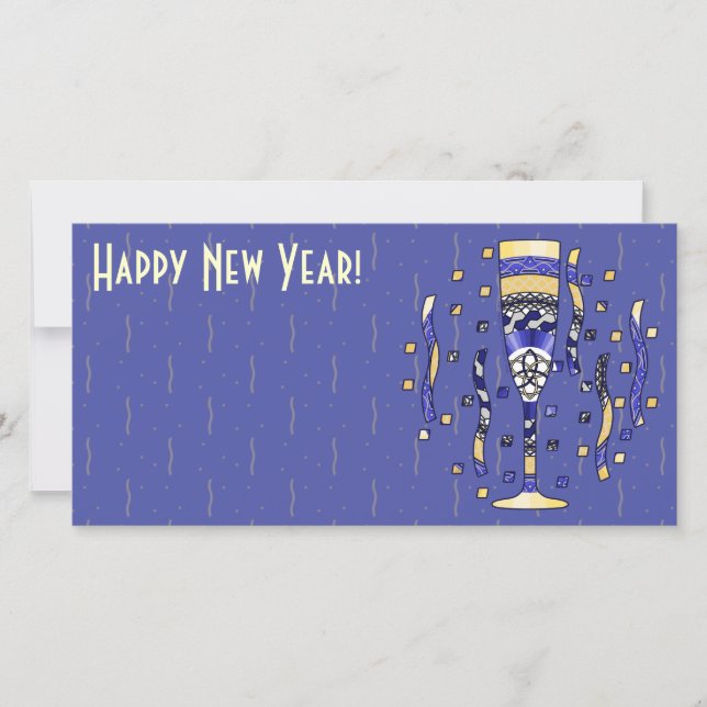 Tarjeta fotográfica de la tostada de Año Nuevo (Anverso)