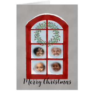 Tarjeta fotográfica de la ventana de Navidades nev