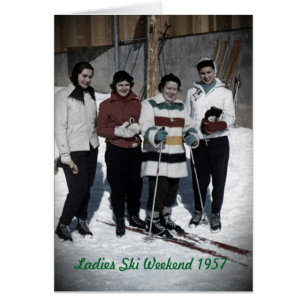 Tarjeta fotográfica de Ladies Ski Weekend 1957