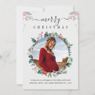 Tarjeta fotográfica de las vacaciones navideñas de