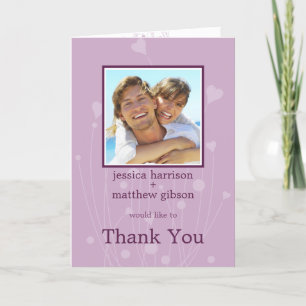 Tarjeta fotográfica de Lavender Hearts