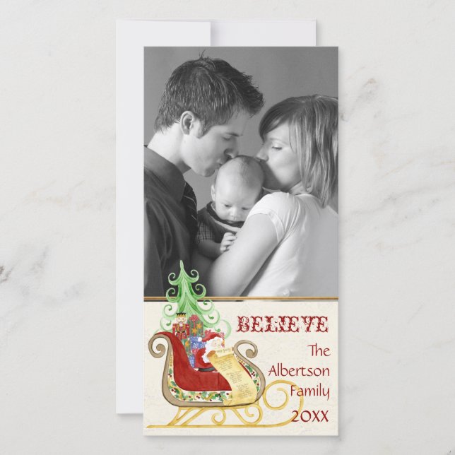 Tarjeta fotográfica de los Navidades de Santa Clau (Anverso)