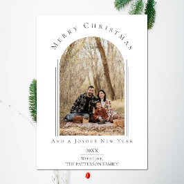 Tarjeta fotográfica de marco blanco moderno para a