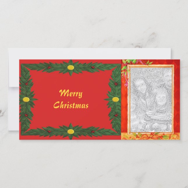 Tarjeta fotográfica de marco de vacaciones (Anverso)