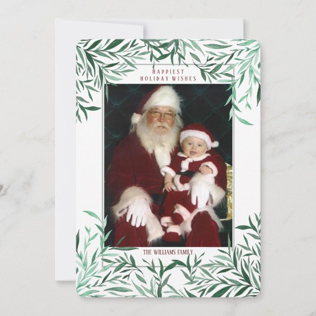 Tarjeta fotográfica de marco verde (Anverso)