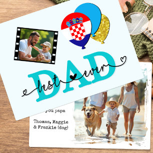 Tarjeta fotográfica de mejor papá de Croacia, band