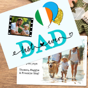 Tarjeta fotográfica de mejor papá de Irlanda, band
