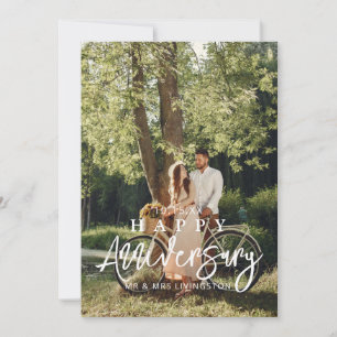 Tarjeta fotográfica de Mr. & Mrs. Happy Boda Anive