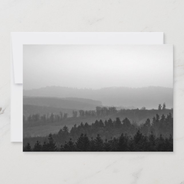 Tarjeta fotográfica de naturaleza forestal (Anverso)