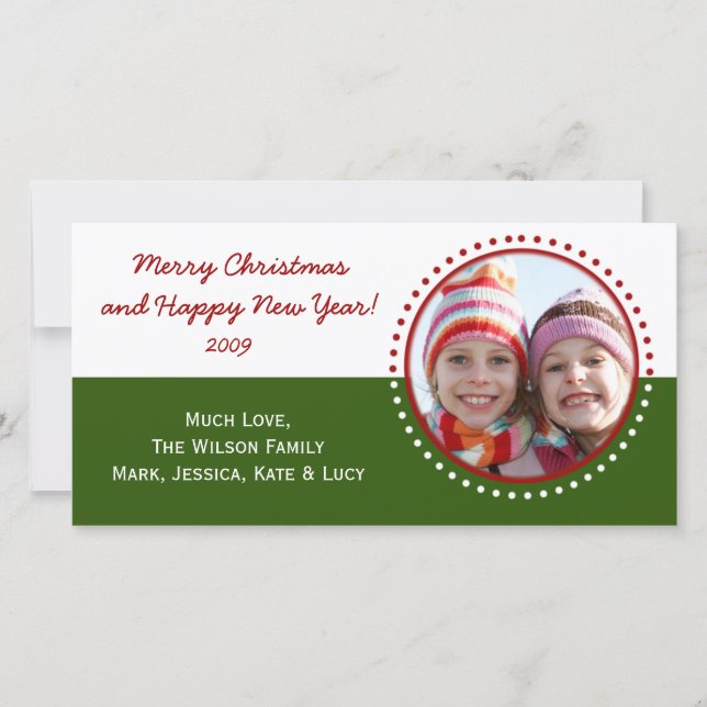 Tarjeta fotográfica de Navidad (Anverso)