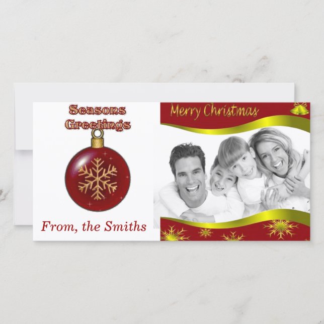 Tarjeta fotográfica de navidad (Anverso)