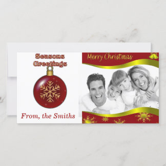 Tarjeta fotográfica de navidad