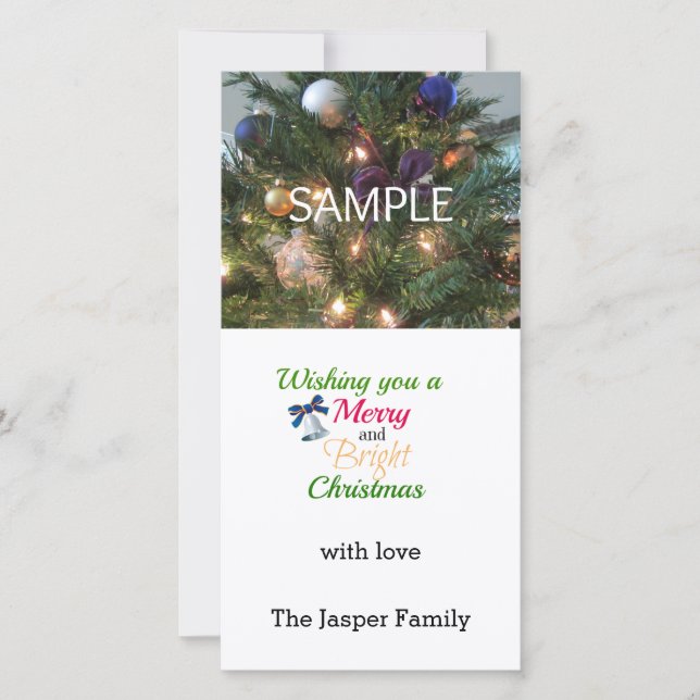 Tarjeta fotográfica de navidad (Anverso)