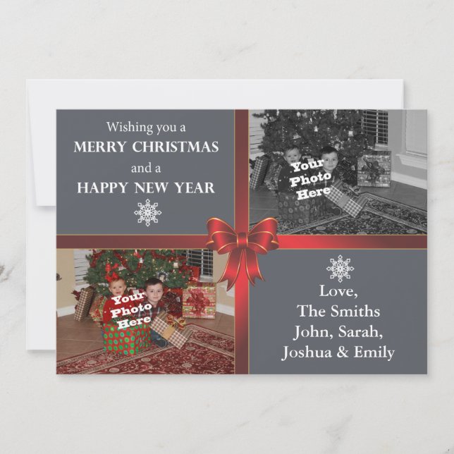 Tarjeta fotográfica de Navidad 5x7 (Anverso)