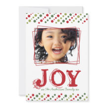 Tarjeta fotográfica de Navidad caprichosa y divert