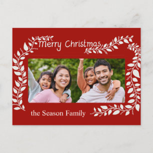 Tarjeta fotográfica de Navidad con letra a mano