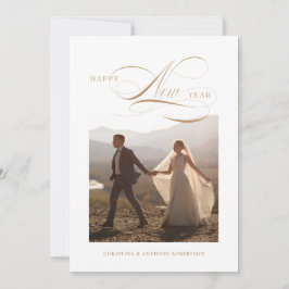 Tarjeta fotográfica de navidad de Año Nuevo