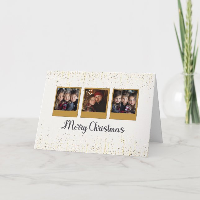 Tarjeta fotográfica de Navidad de Bright Joy (Anverso)
