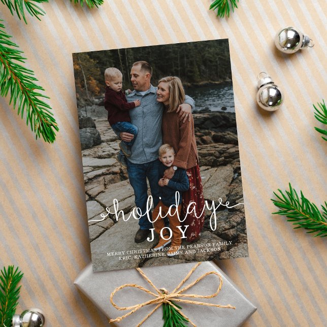 Tarjeta fotográfica de navidad de feriado familiar (Subido por el creador)