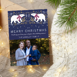 Tarjeta fotográfica de navidad de feriado familiar