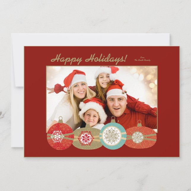 Tarjeta fotográfica de Navidad de la familia perso (Anverso)