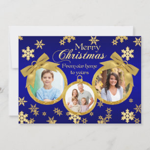 Tarjeta fotográfica de Navidad de los Ornamentos A