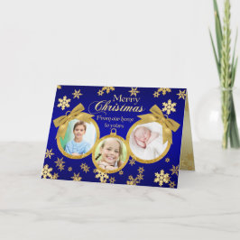 Tarjeta fotográfica de Navidad de los Ornamentos A
