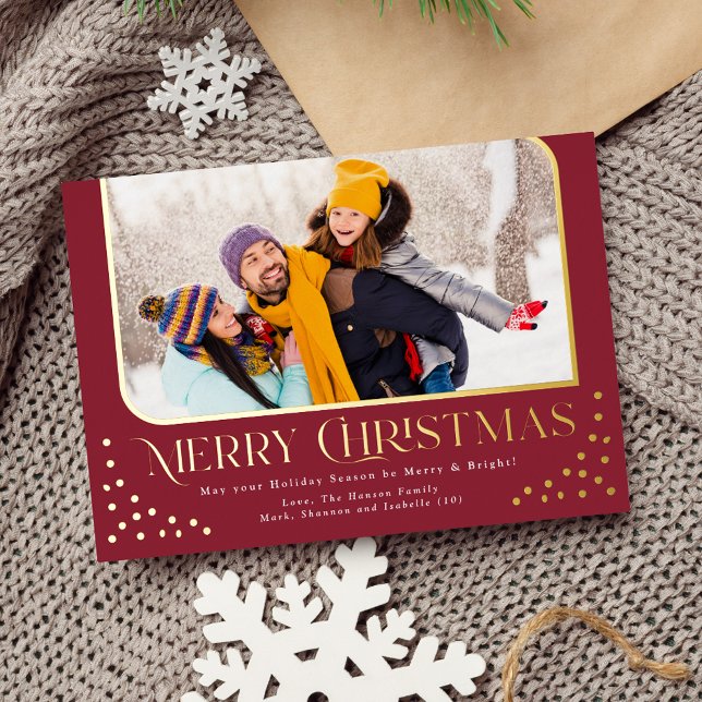 Tarjeta fotográfica de Navidad de puntos modernos  (Subido por el creador)