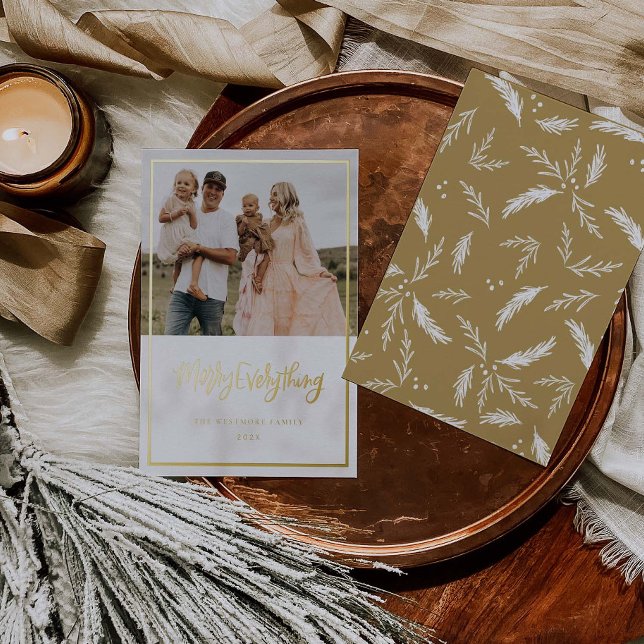 Tarjeta fotográfica de navidad de Relieve metaliza (Subido por el creador)