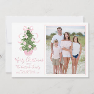 Tarjeta fotográfica de Navidad en el árbol chino r