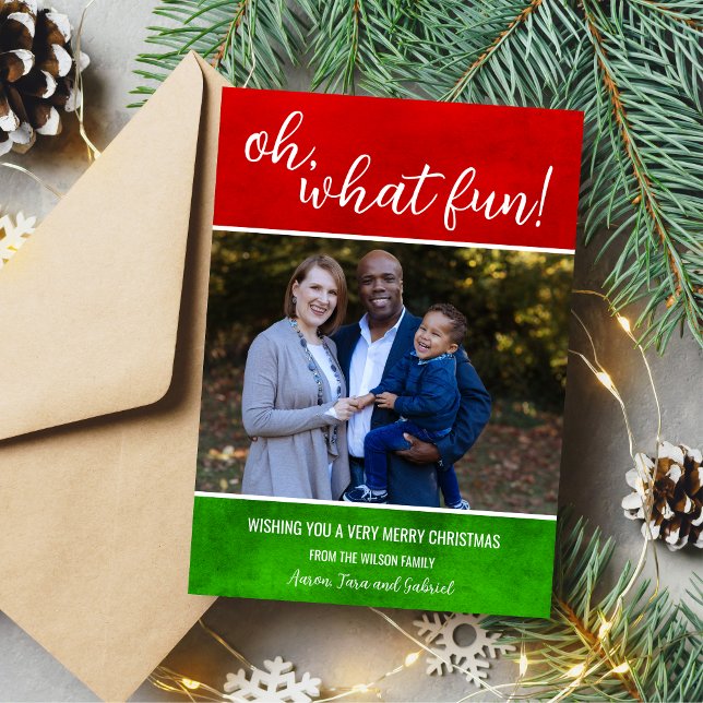 Tarjeta fotográfica de navidad familiar merry (Subido por el creador)