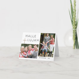 Tarjeta fotográfica de Navidad Hallelujah