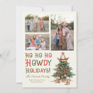 Tarjeta fotográfica de Navidad Ho Howdy