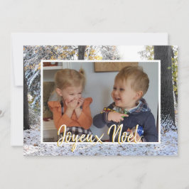 Tarjeta fotográfica de Navidad Joyeux Noël