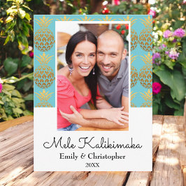 Tarjeta fotográfica de Navidad Mele Kalikimaka Pin