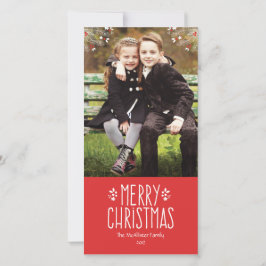 Tarjeta fotográfica de navidad Merry Berry