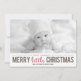 Tarjeta fotográfica de navidad Merry Little