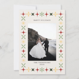 Tarjeta fotográfica de Navidad moderna de mediados