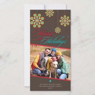 Tarjeta fotográfica de Navidad moderna de Moda de