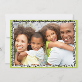 Tarjeta fotográfica de navidad navideña de Feliz