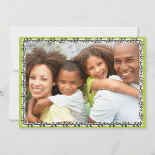 Tarjeta fotográfica de navidad navideña de Feliz