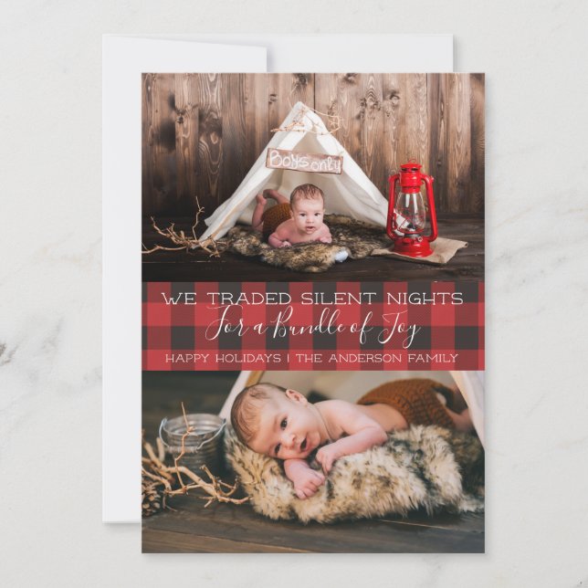 Tarjeta fotográfica de Navidad - Noches sin silenc (Anverso)