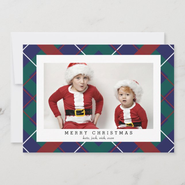 Tarjeta fotográfica de navidad para las vacaciones (Anverso)